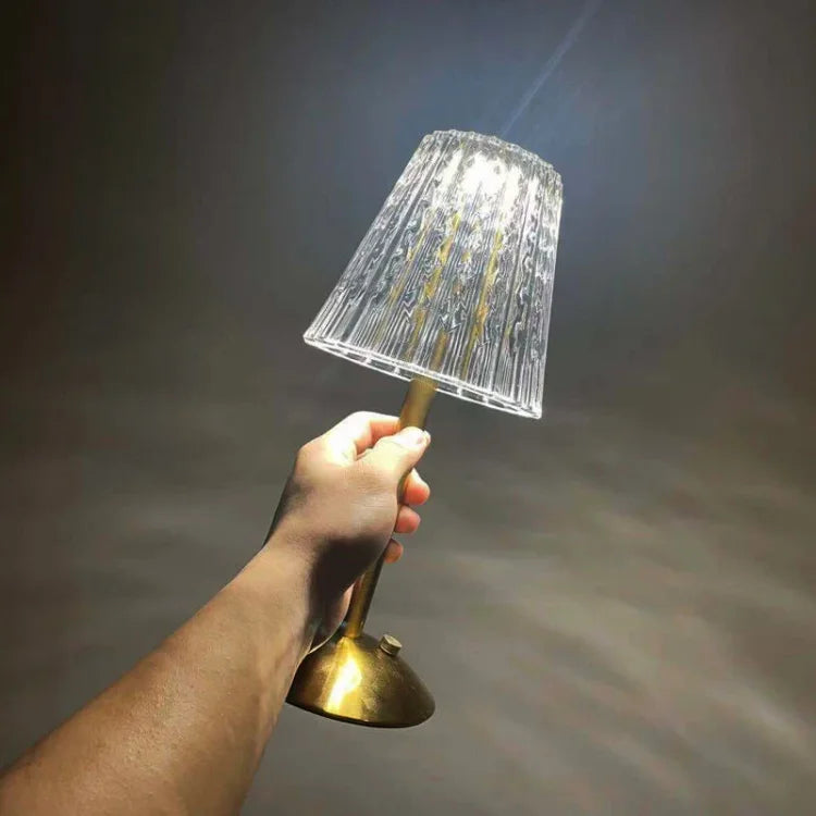 MEELANO Trådløs Bordlampe LED Akryl Med Justerbar Lysstyrke