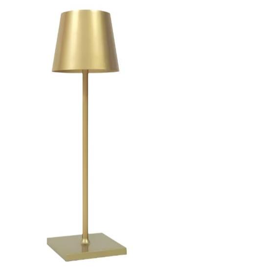 MEELANO Trådløs Bordlampe Uden Ledning Aluminium Guld