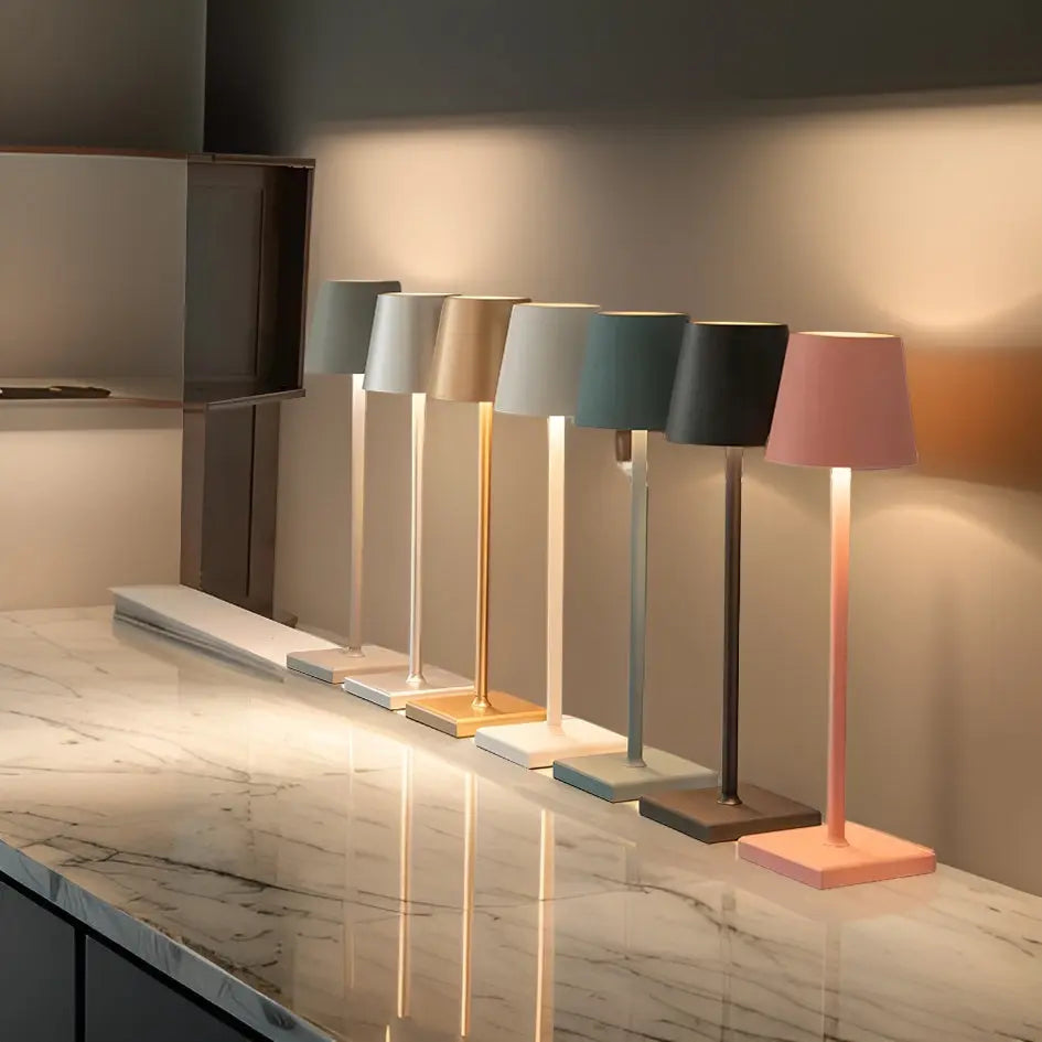 MEELANO Trådløs Bordlampe Uden Ledning Aluminium