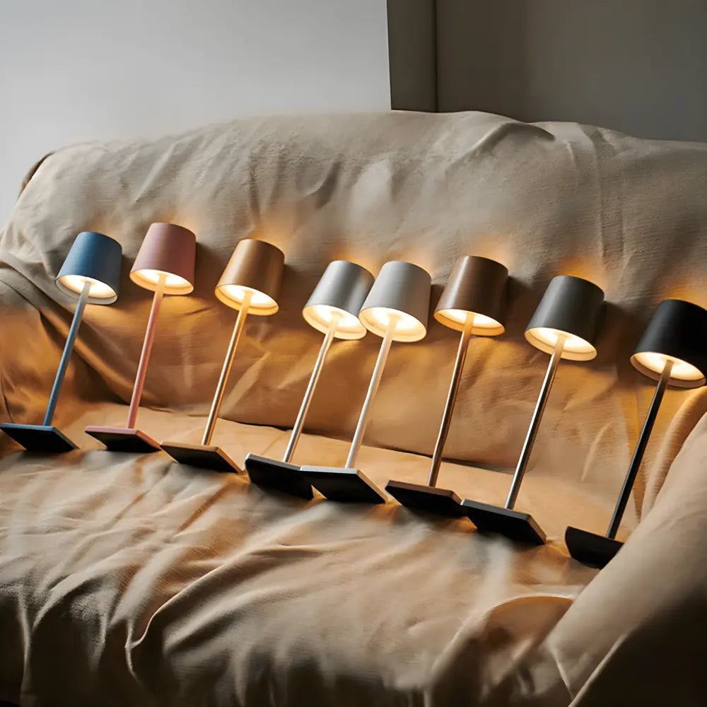 MEELANO Trådløs Bordlampe Uden Ledning Aluminium