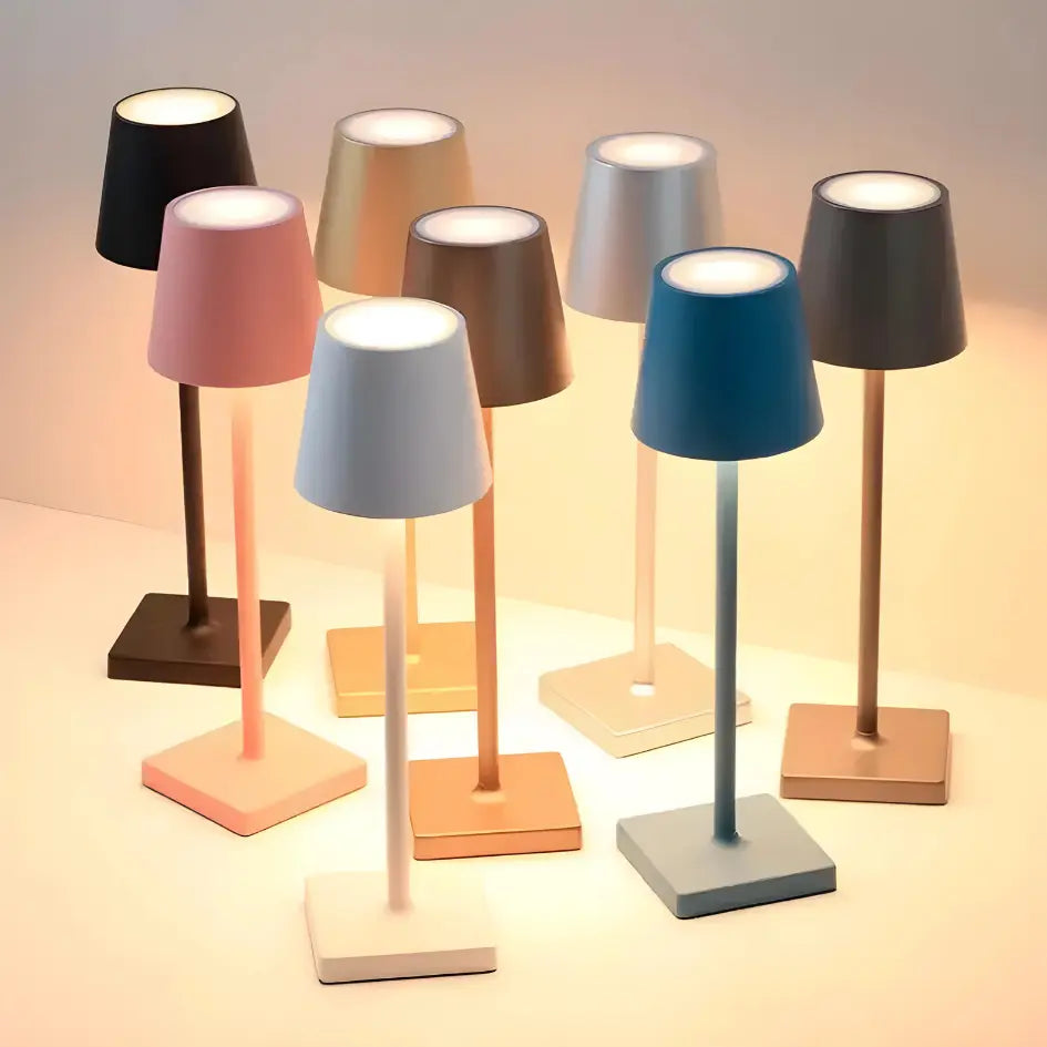 MEELANO Trådløs Bordlampe Uden Ledning Aluminium