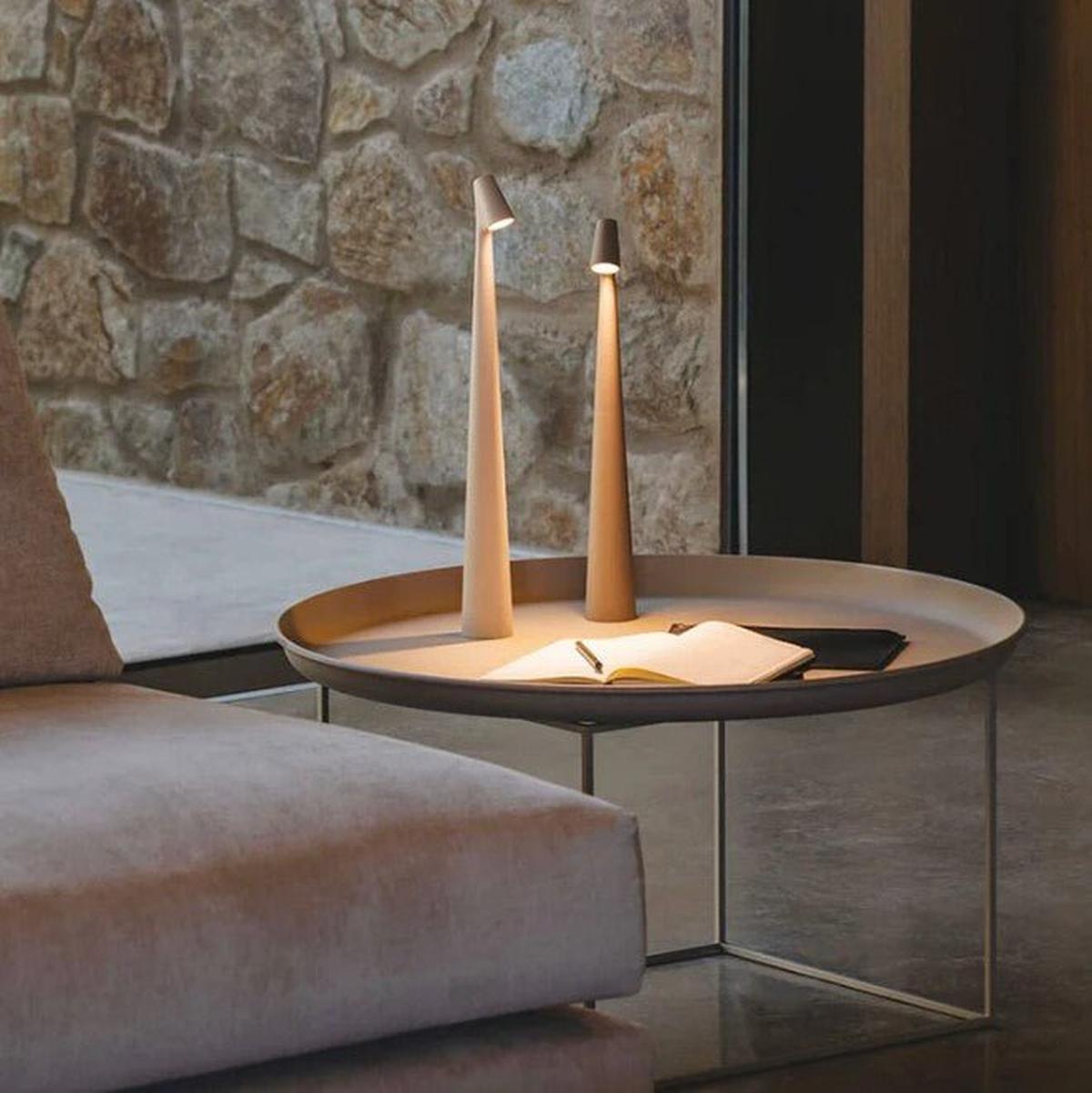 MEELANO Trådløs LED-bordlampe med Touch-dæmpning – Genopladelig, 3-Trins Lysstyrke & Minimalistisk Design