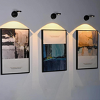 MEELANO Trådløs LED-Spotlight med Bevægelsessensor, 360° Rotation & USB-C Opladning – Justerbar Lysstyrke og Farvetemperatur Sort