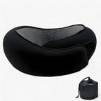 MEELANO TravelPillow Rejsepude – Ergonomisk Design & Ultimativ Komfort til Rejsen Sort