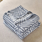 MEELANO Tre-Lags Japanisk Bomuldsdækne 150x200 cm – Let og Åndbar Quilt Grå Print