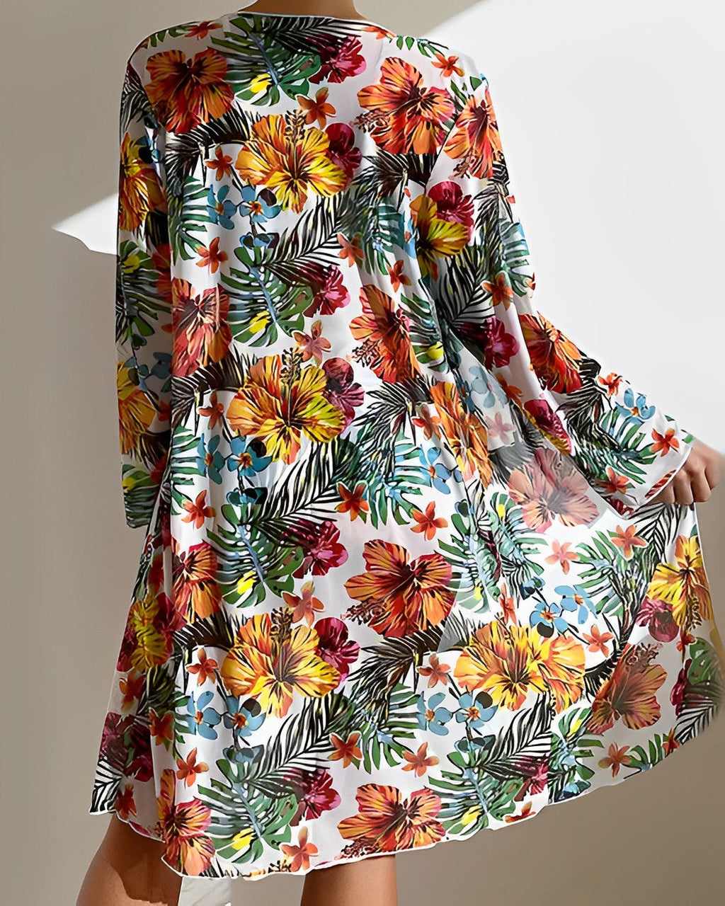 MEELANO Sahara | Dame Bikini – Tredelt Sæt, Farverigt Blomsterprint & Eksklusivt Strandlook
