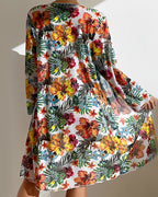 MEELANO Sahara | Dame Bikini – Tredelt Sæt, Farverigt Blomsterprint & Eksklusivt Strandlook