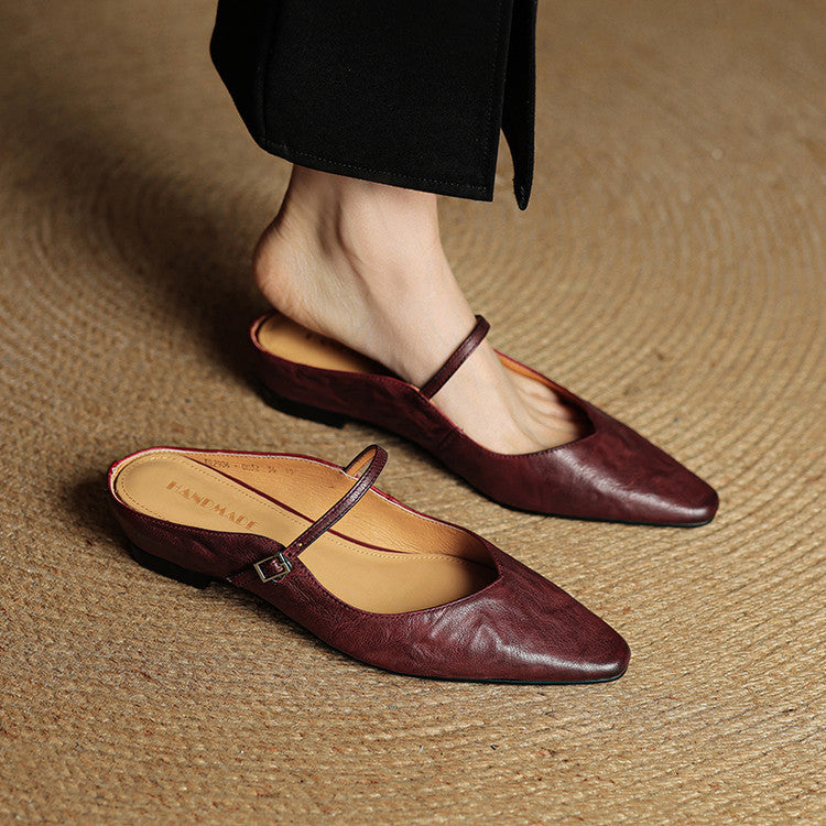 Triton | Damemules i ægte læder – Smarte slip-on loafers og raffinerede håndlavede puder 0