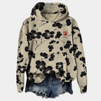 MEELANO Damaris | Unisex Oversized Hættetrøje i Fleece med Kængurulomme - Sweatshirt Sort