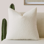 MEELANO Tulum Pude – Pudebetræk i Boucléstof (45×45 cm) med Elegant Design Hvid