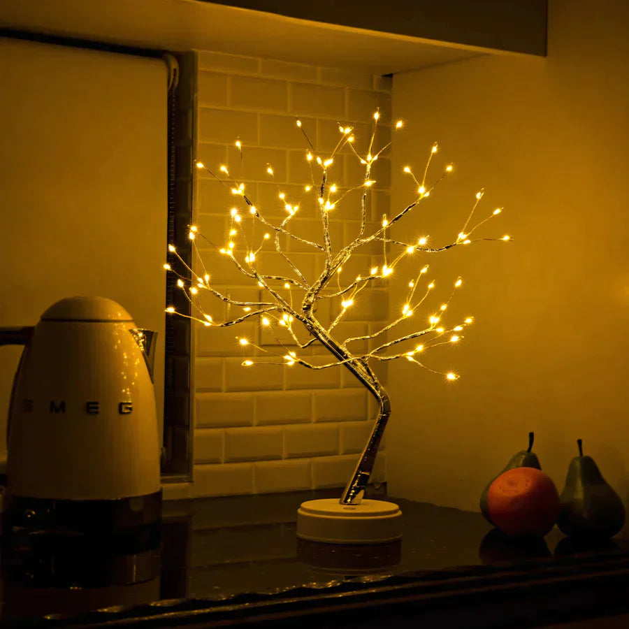 MEELANO Twinlingthree – 108 LED Lys Trælampe