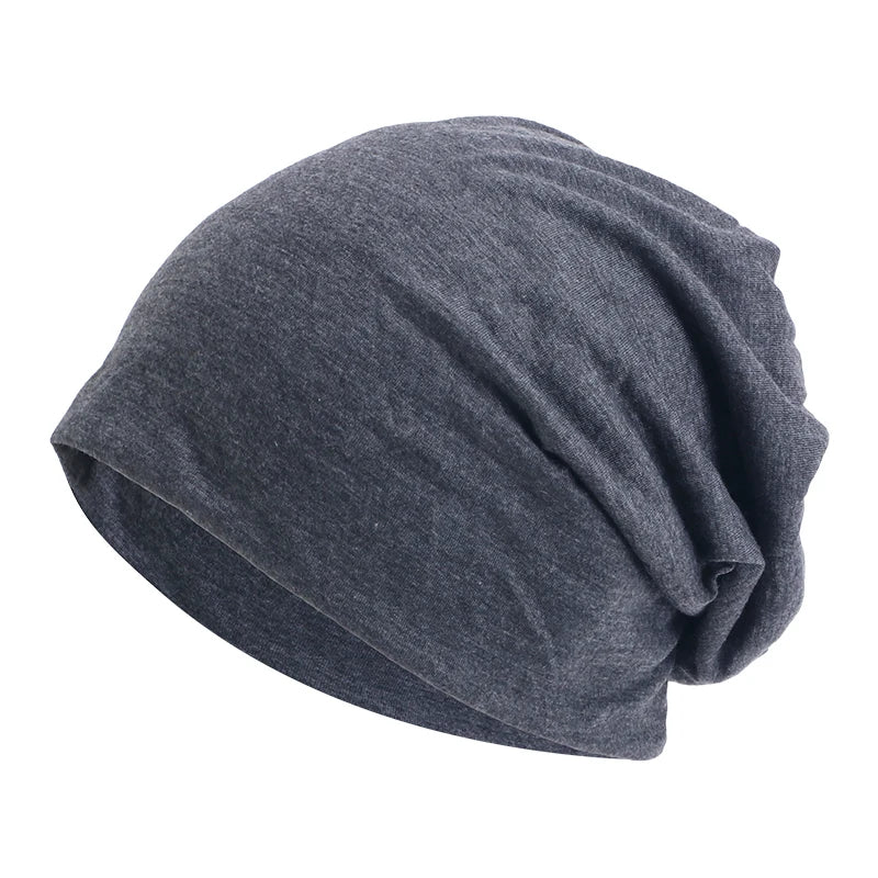MEELANO Unisex Beanie Efterår Vinter Elastisk Udendørs Sport Hovedtørklæde Tilbehør Mørkegrå_2