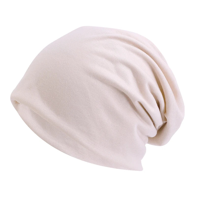 MEELANO Unisex Beanie Efterår Vinter Elastisk Udendørs Sport Hovedtørklæde Tilbehør Beige