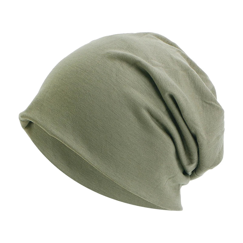 MEELANO Unisex Beanie Efterår Vinter Elastisk Udendørs Sport Hovedtørklæde Tilbehør Armygrøn