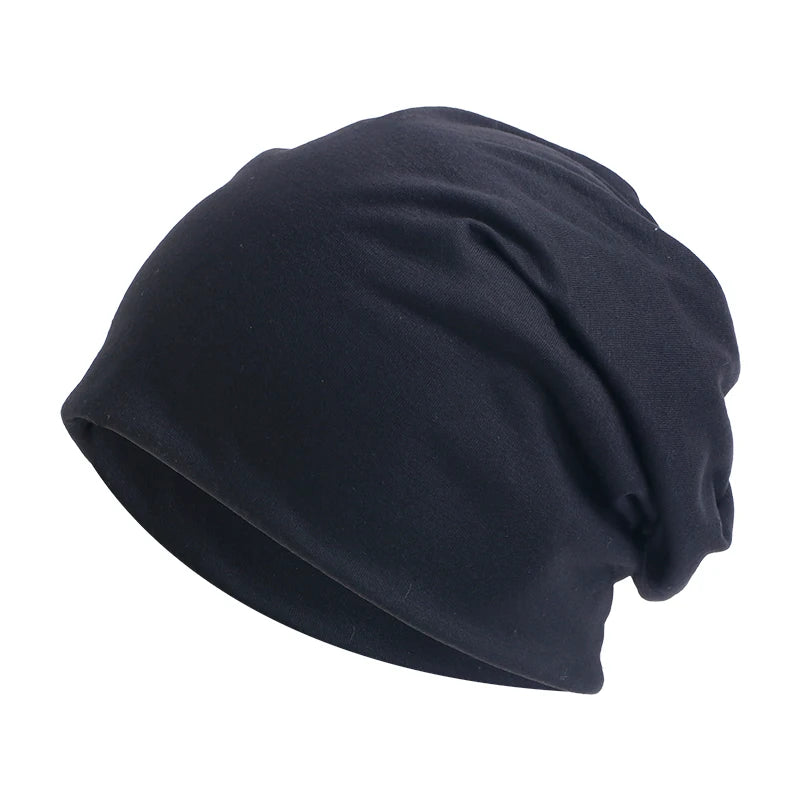 MEELANO Unisex Beanie Efterår Vinter Elastisk Udendørs Sport Hovedtørklæde Tilbehør Sort