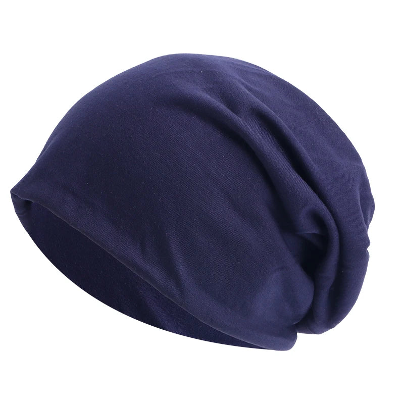 MEELANO Unisex Beanie Efterår Vinter Elastisk Udendørs Sport Hovedtørklæde Tilbehør mørk marineblå
