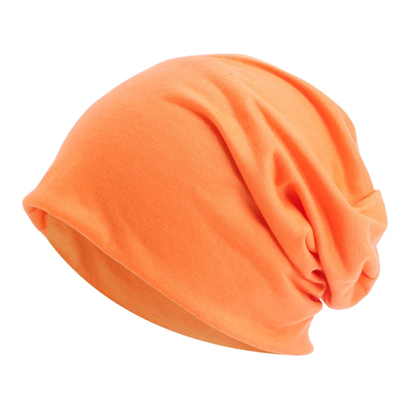 MEELANO Unisex Beanie Efterår Vinter Elastisk Udendørs Sport Hovedtørklæde Tilbehør orange
