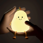 MEELANO Munter Natlampe til Børn – Pære-natlampe LED, Farverigt Lys til Børneværelset med Tænd/sluk-knap – HappyPear