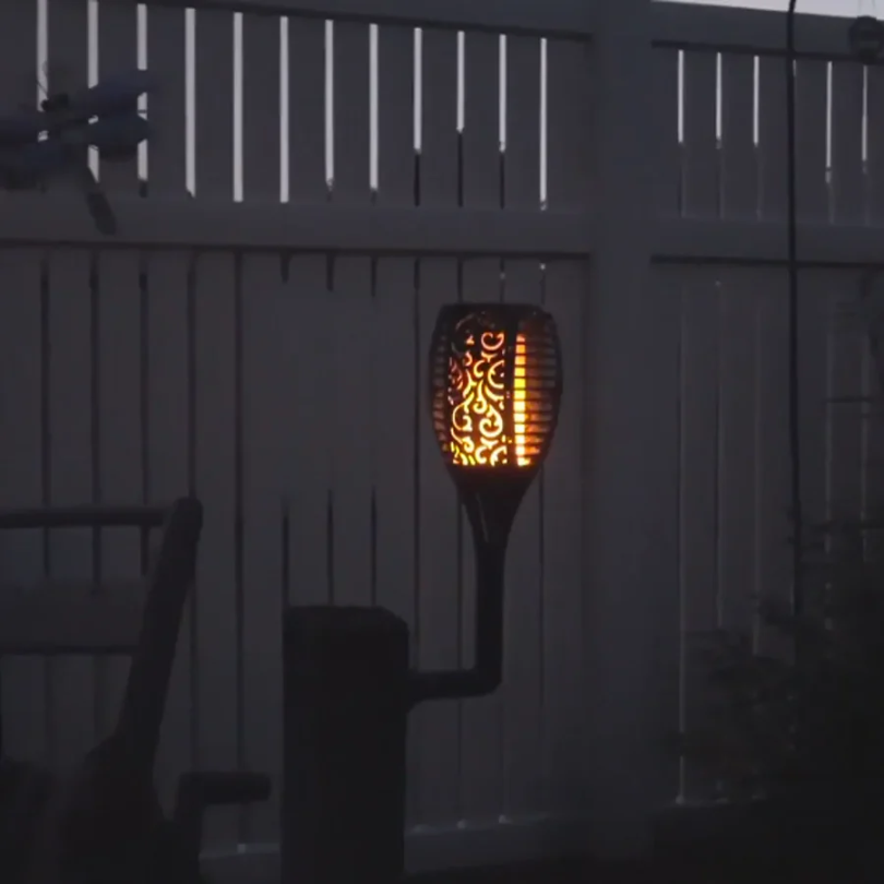 MEELANO LED Havefakler – Solcelle Fakler med Flammeeffekt til Have, Altan & Indkørsel, Dag/Nat-sensor – SolarFlame
