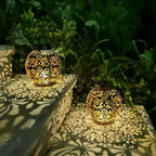 MEELANO Vandtæt LED Solcelle Hængelampe – Solcellelanterne til Have & Terrasse i Smedejernsdesign – RadiantGlow