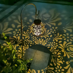 MEELANO Vandtæt LED Solcelle Hængelampe – Solcellelanterne til Have & Terrasse i Smedejernsdesign – RadiantGlow