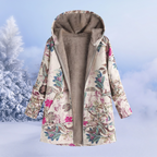 MEELANO Zahara | Dame Varm Fleece Hættejakke med Lynlås - Vinterjakke i Teddyfleece Rosa