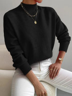 MEELANO Pamelo | Dame Elegant Finstrikket Striktrøje med V-Hals - Varm Pullover