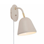 MEELANO Væglampe Messing med Justerbart Hoved – Beige Retro Design
