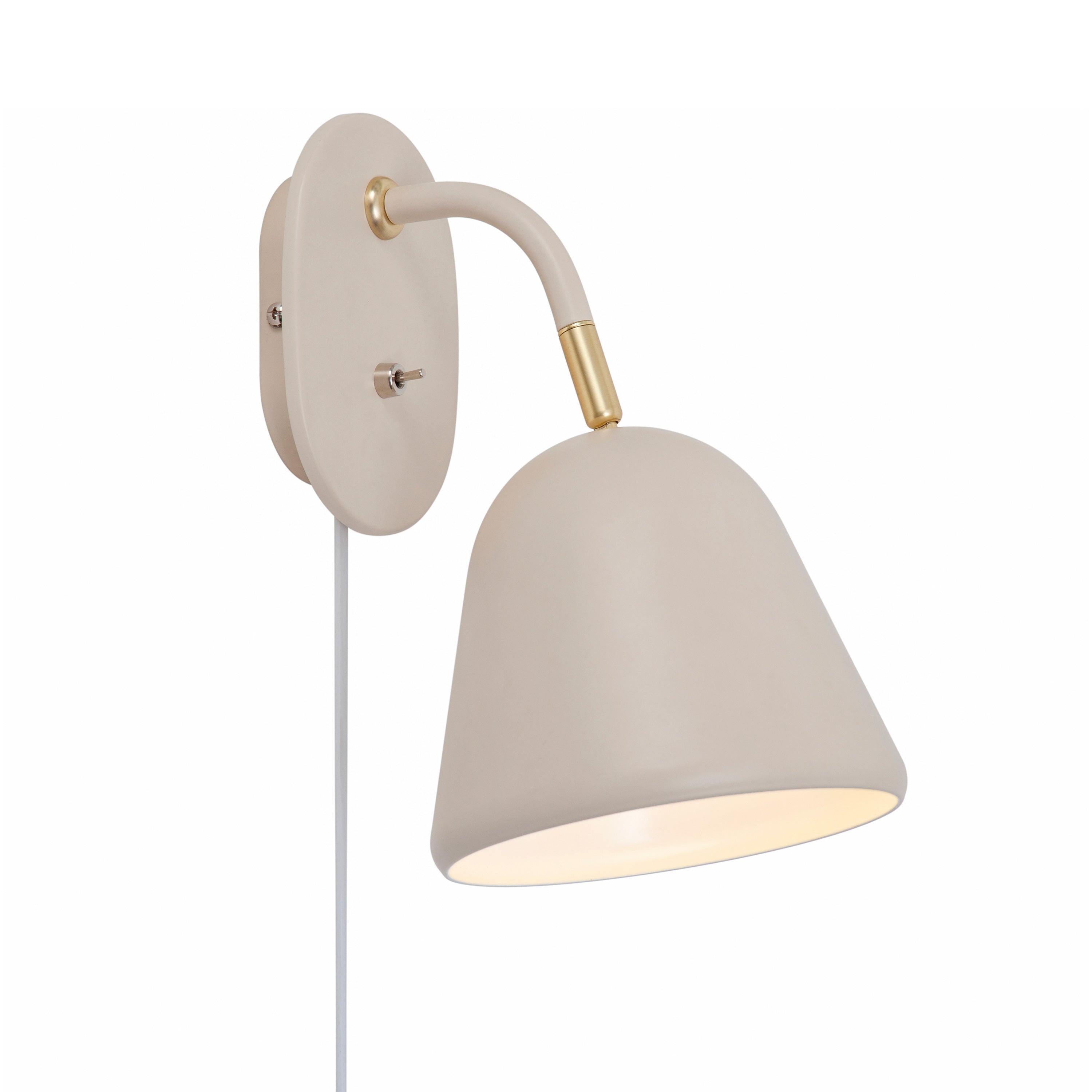 MEELANO Væglampe Messing med Justerbart Hoved – Beige Retro Design