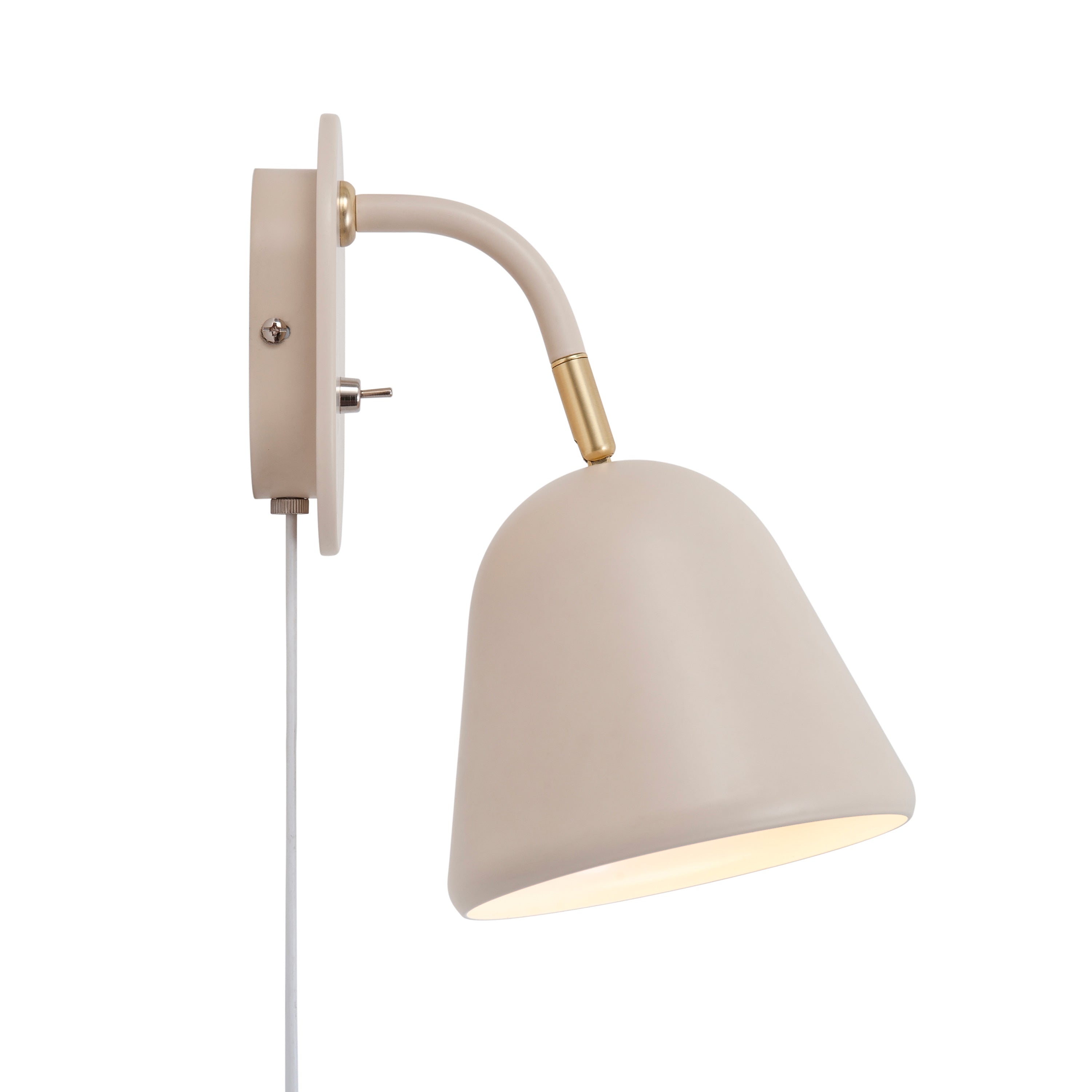 MEELANO Væglampe Messing med Justerbart Hoved – Beige Retro Design