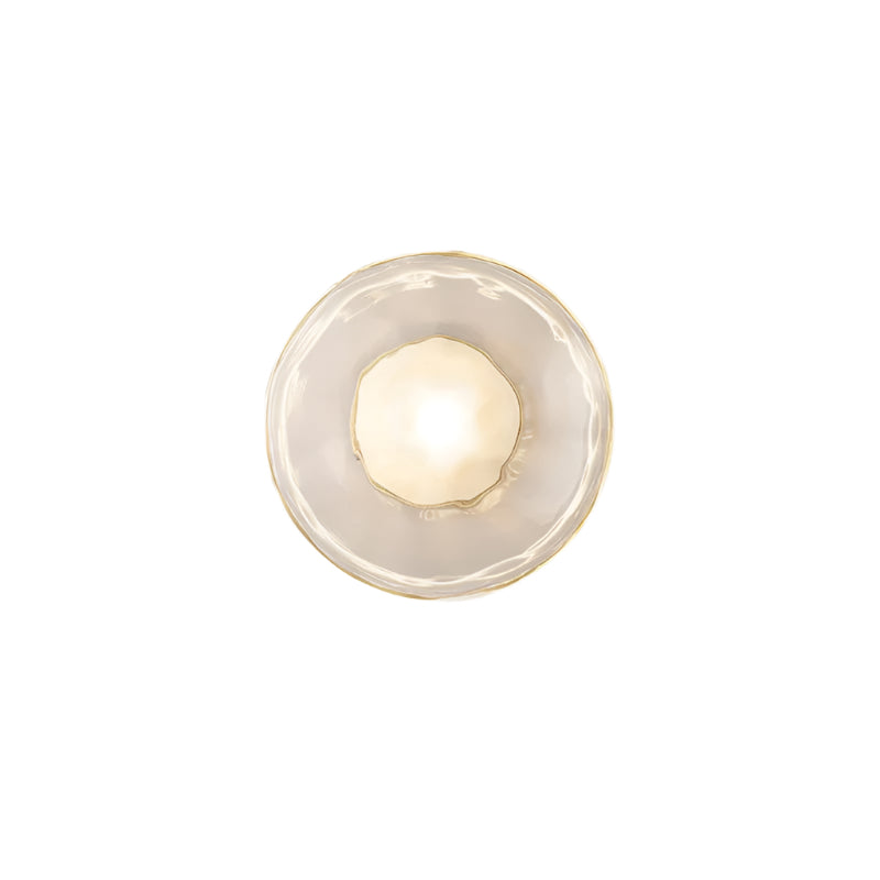 MEELANO Væglampe i Mundblæst Glas med Elegant Design - Ideel til Stue Guld Klar 20cm