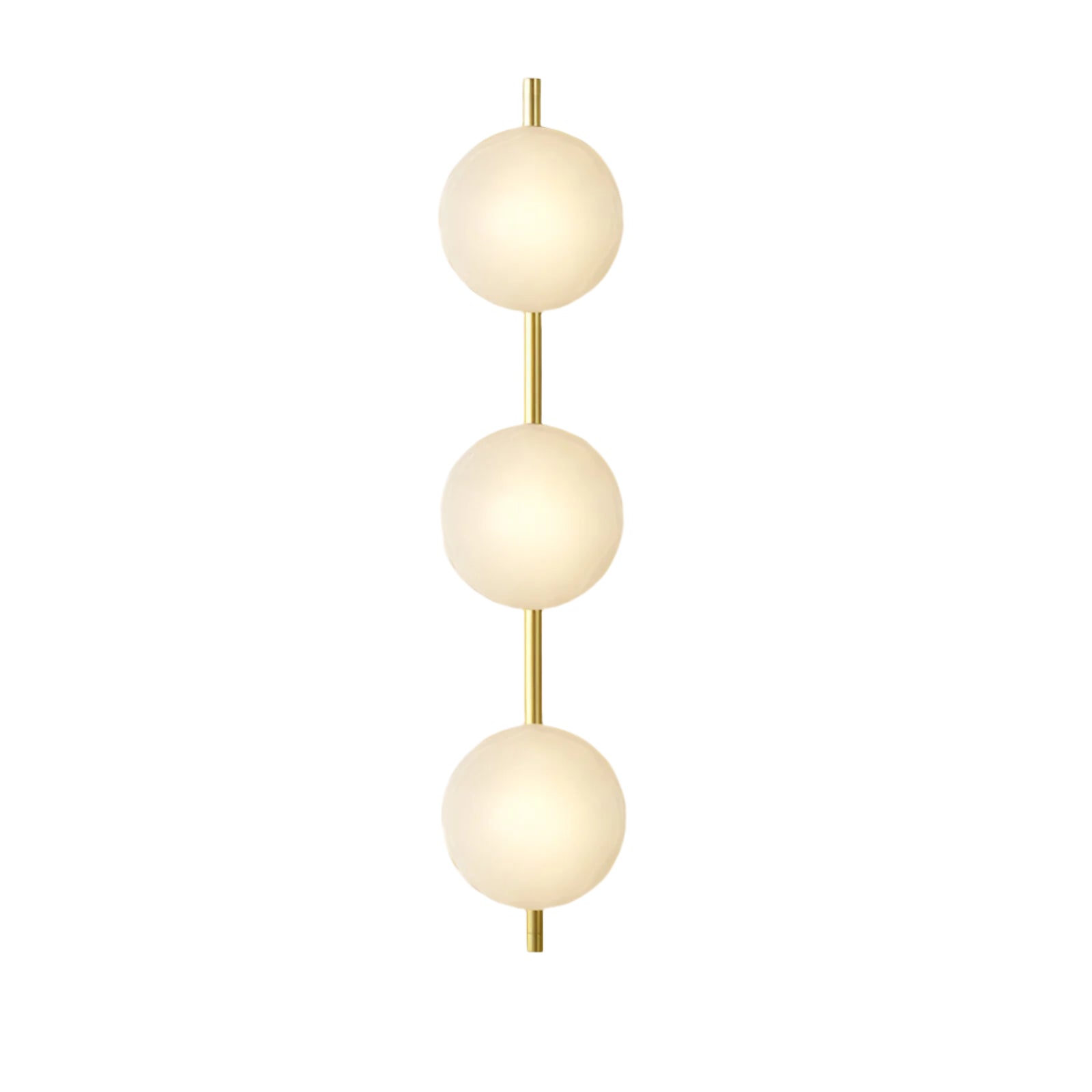 MEELANO Væglampe i Mundblæst Glas med Elegant Design - Ideel til Stue Guld Hvid 95cm