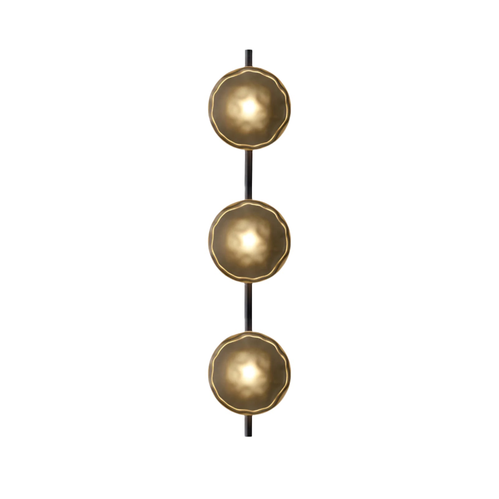 MEELANO Væglampe i Mundblæst Glas med Elegant Design - Ideel til Stue Sort Amber 95cm
