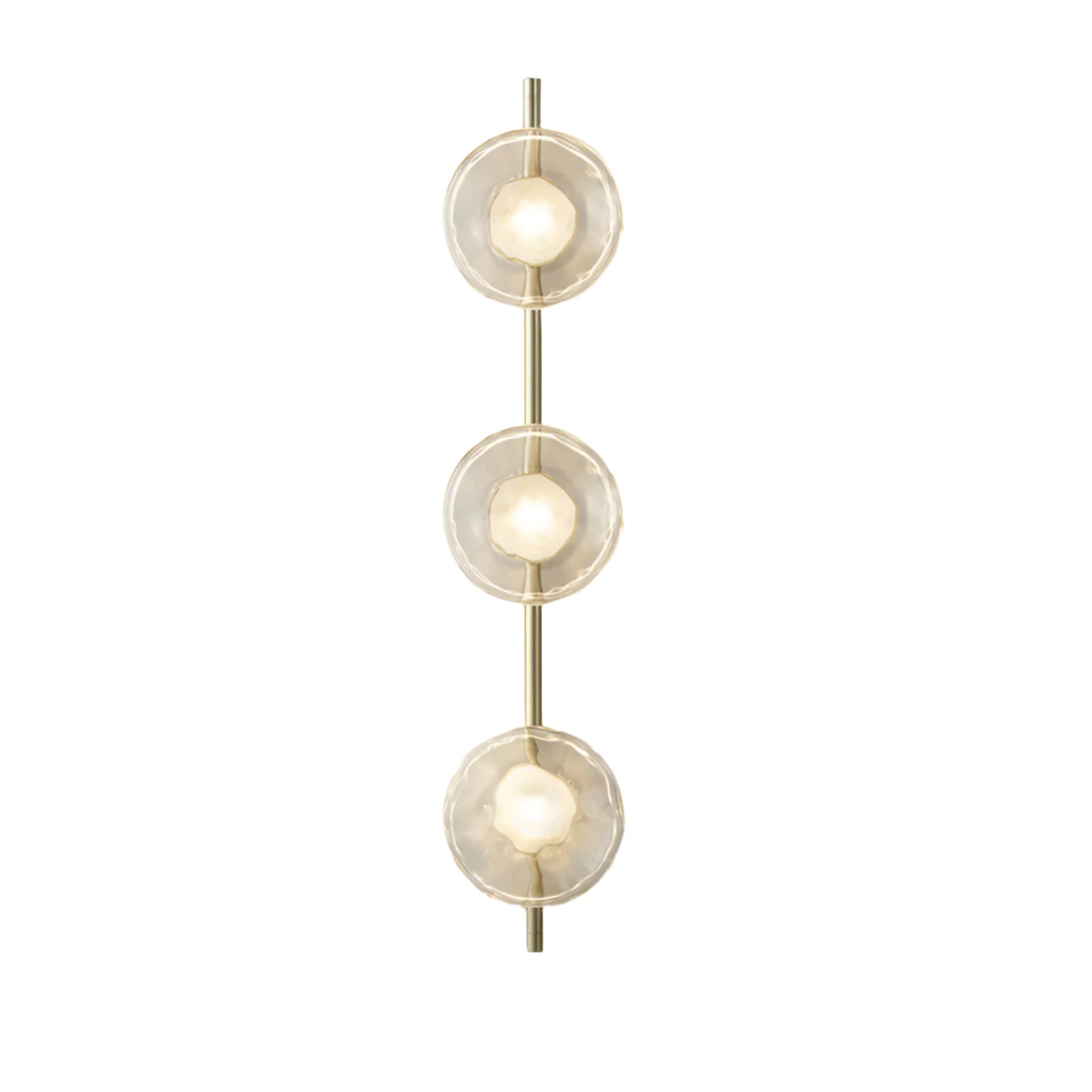 MEELANO Væglampe i Mundblæst Glas med Elegant Design - Ideel til Stue Guld Klar 95cm