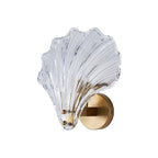 MEELANO Væglampe i kunstmessing med glasskall Klar