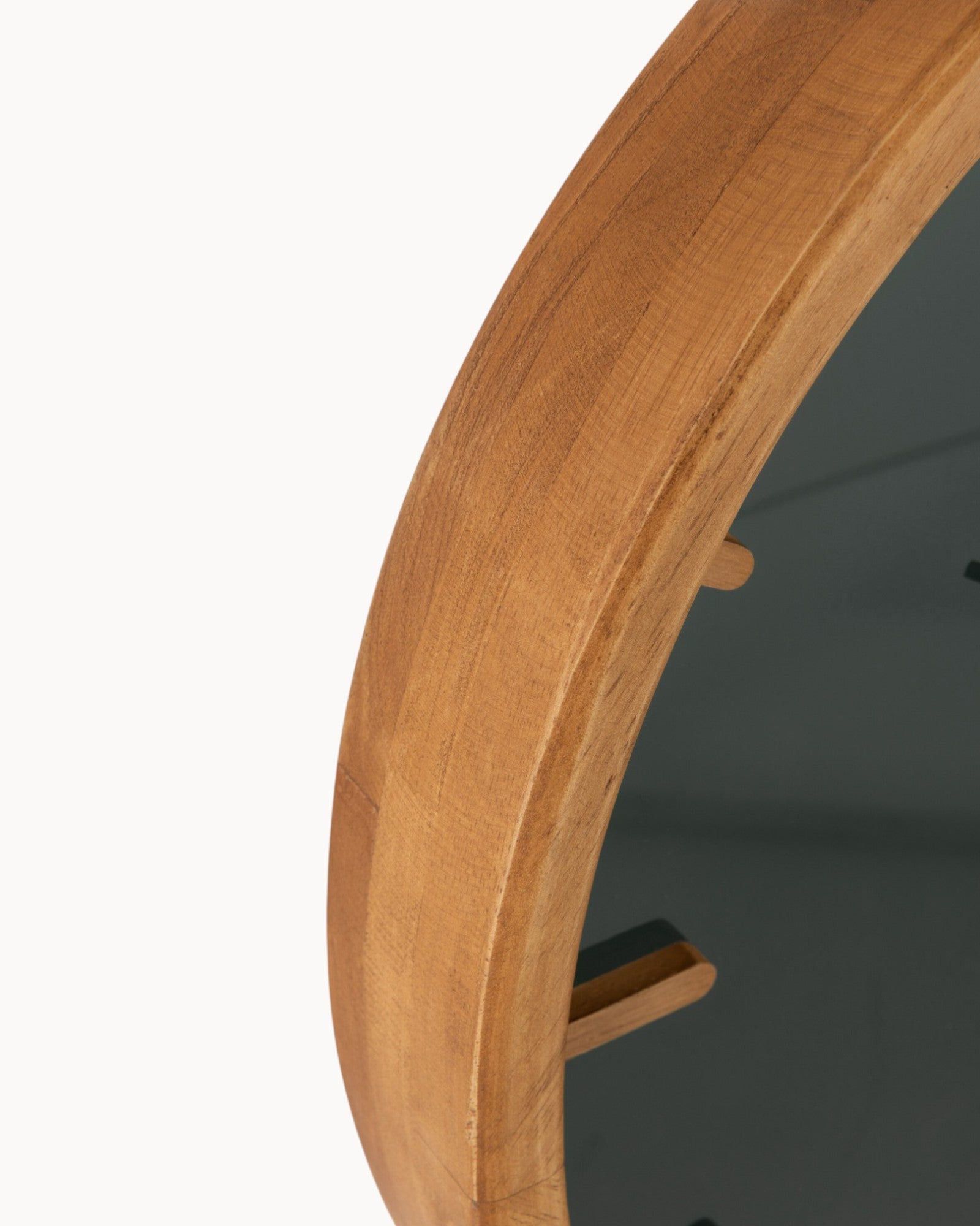 MEELANO Vægur 40 cm Træ og Glas Moderne Design Brun Sort