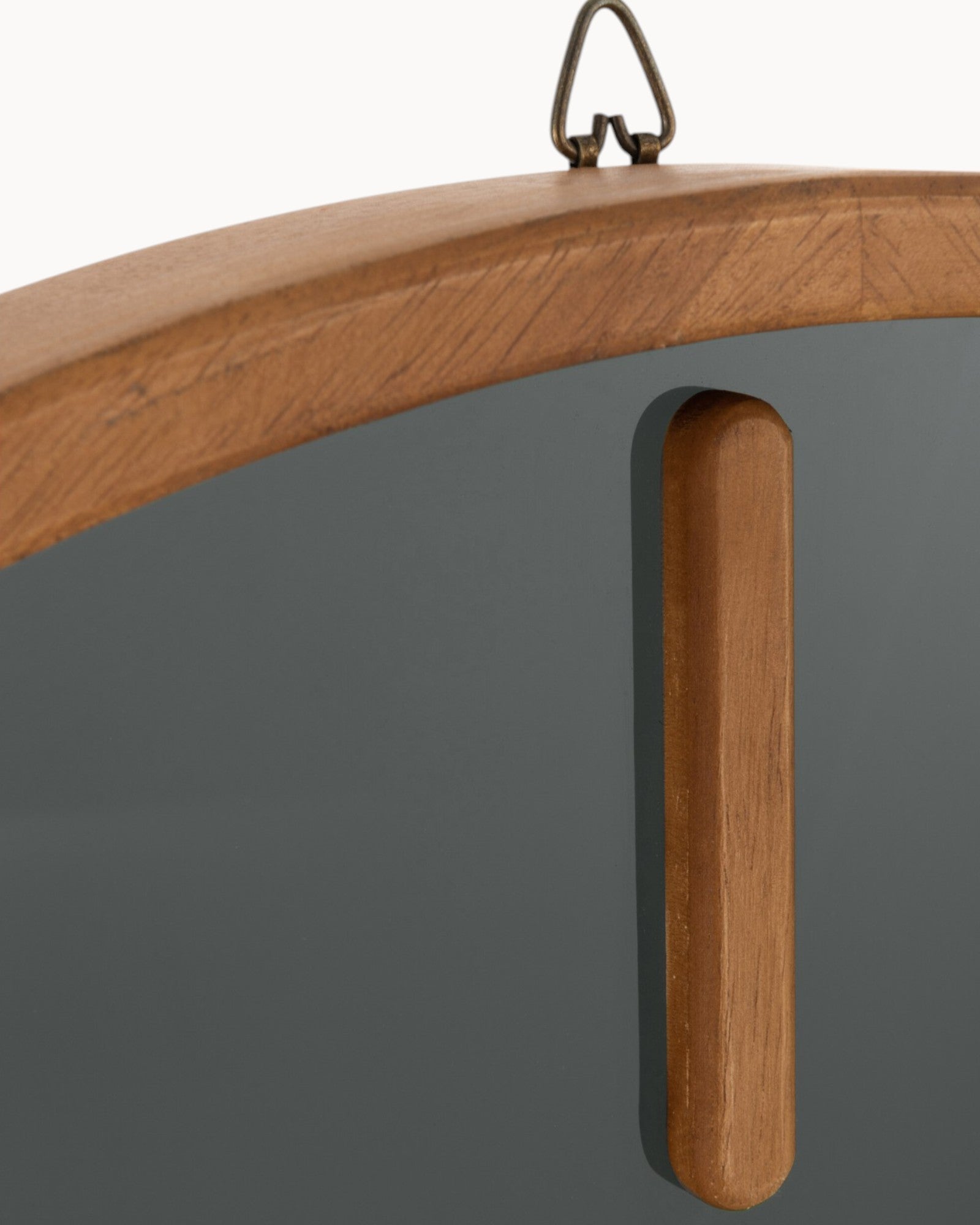 MEELANO Vægur 40 cm Træ og Glas Moderne Design Brun Sort
