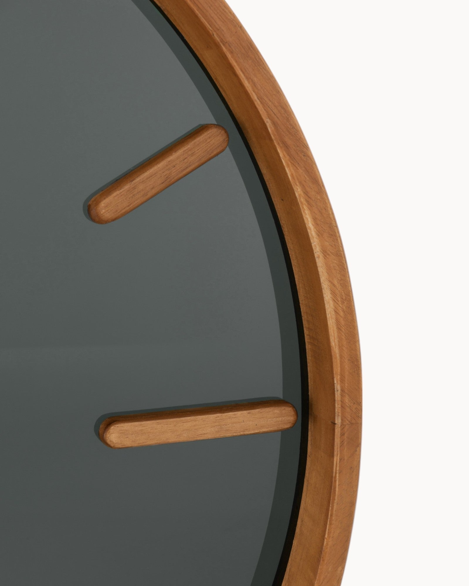 MEELANO Vægur 40 cm Træ og Glas Moderne Design Brun Sort