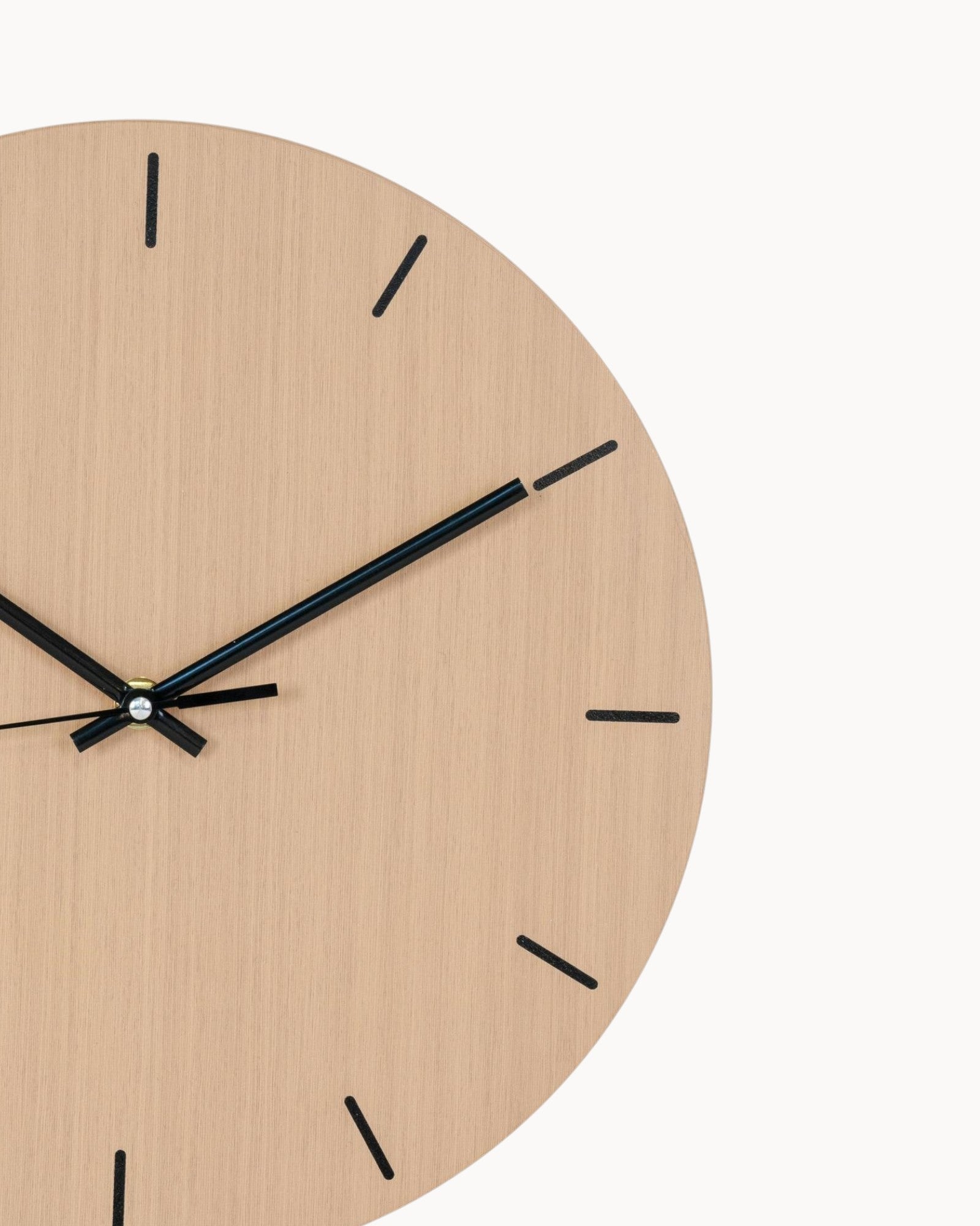 MEELANO Vægur Træ og Stål Ø30 cm - Minimalistisk Design