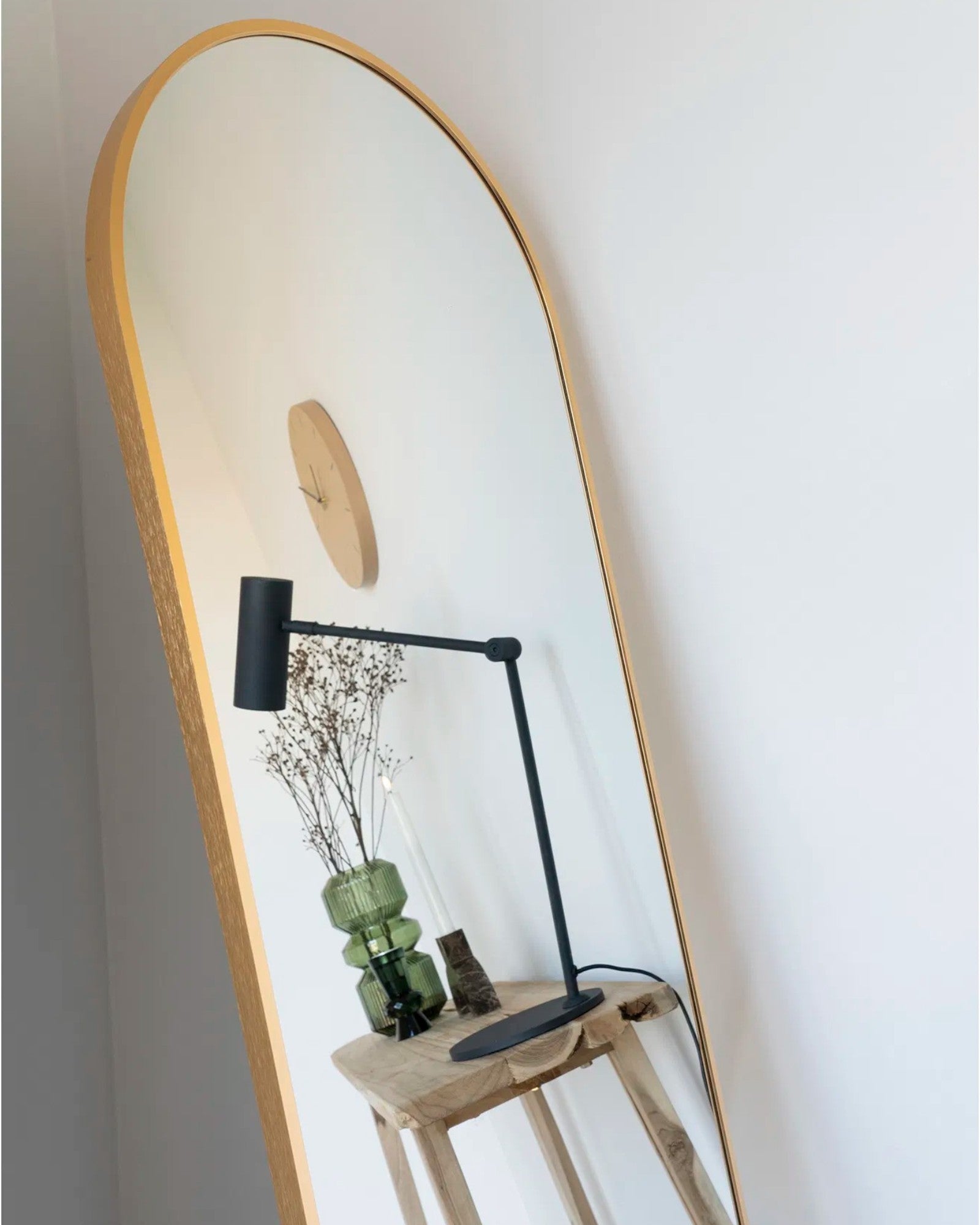 MEELANO Vægur Træ og Stål Ø30 cm - Minimalistisk Design