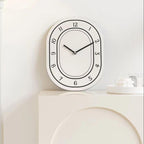 MEELANO Vægur med Tal Akryl Minimalistisk Design Creme