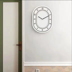 MEELANO Vægur med Tal Akryl Minimalistisk Design Creme