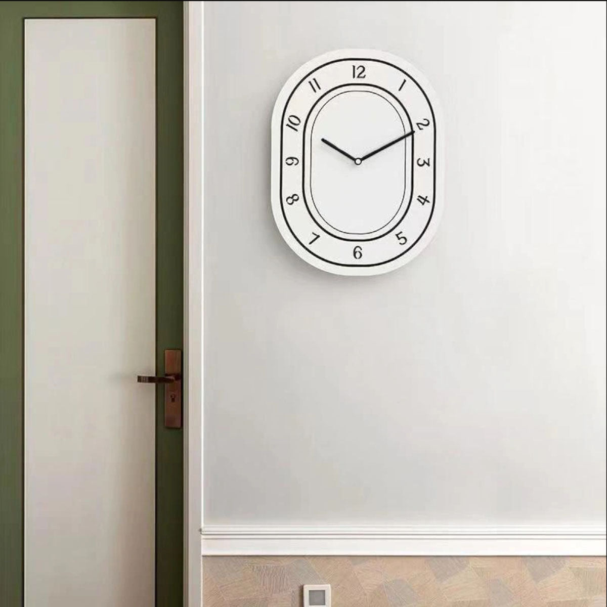 MEELANO Vægur med Tal Akryl Minimalistisk Design Creme