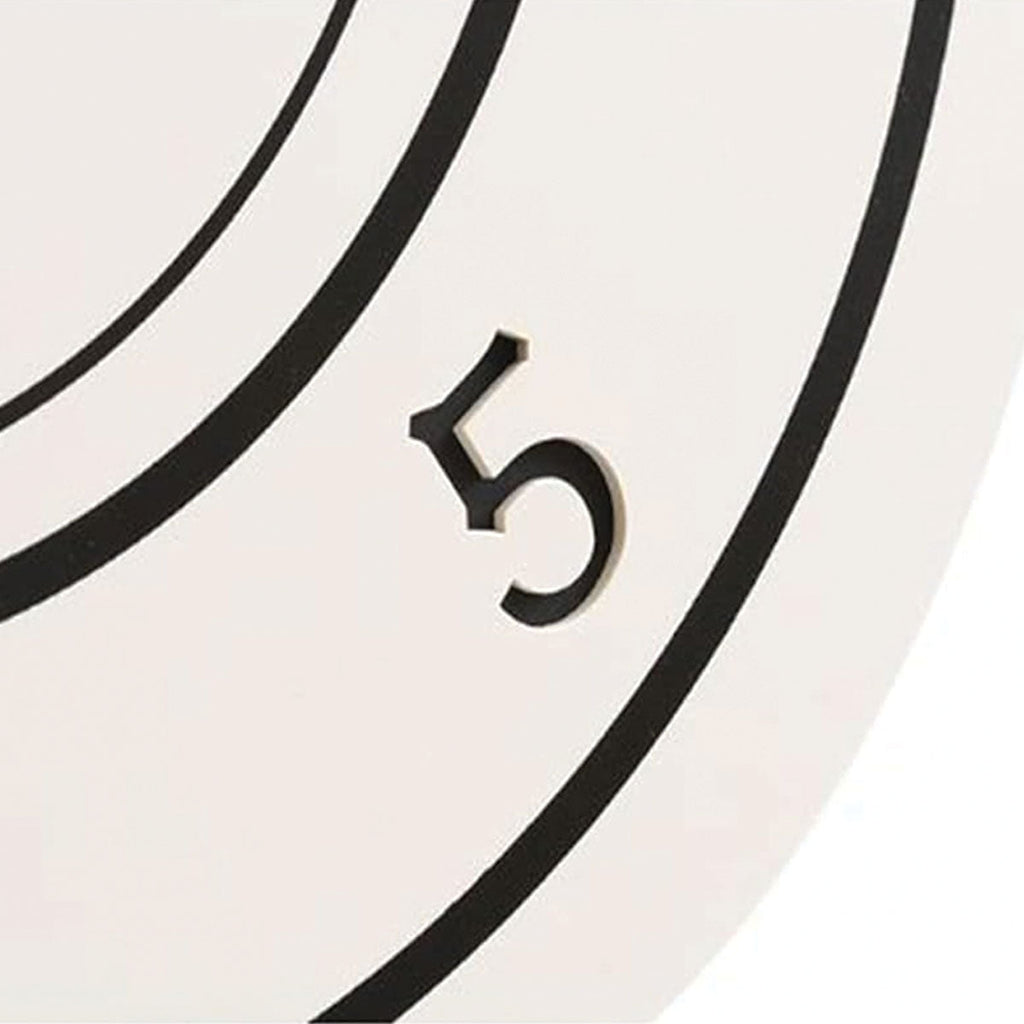MEELANO Vægur med Tal Akryl Minimalistisk Design Creme