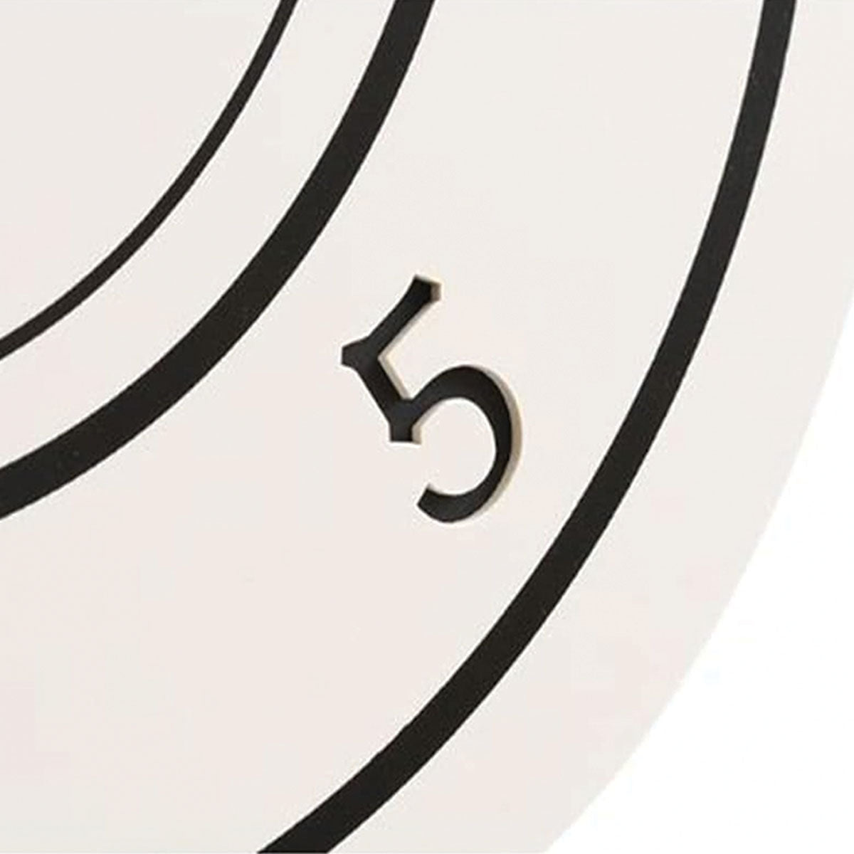 MEELANO Vægur med Tal Akryl Minimalistisk Design Creme
