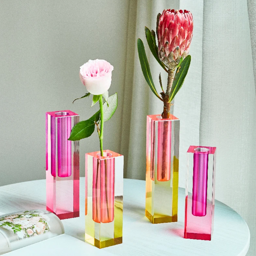 MEELANO Vanessa Vase Kollektion – Geometrisk Akryl Vase i Moderne Design