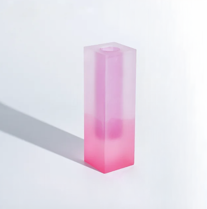 MEELANO Vanessa Vase Kollektion – Geometrisk Akryl Vase i Moderne Design Matteret lyserød lilla