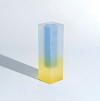 MEELANO Vanessa Vase Kollektion – Geometrisk Akryl Vase i Moderne Design Matteret gul blå