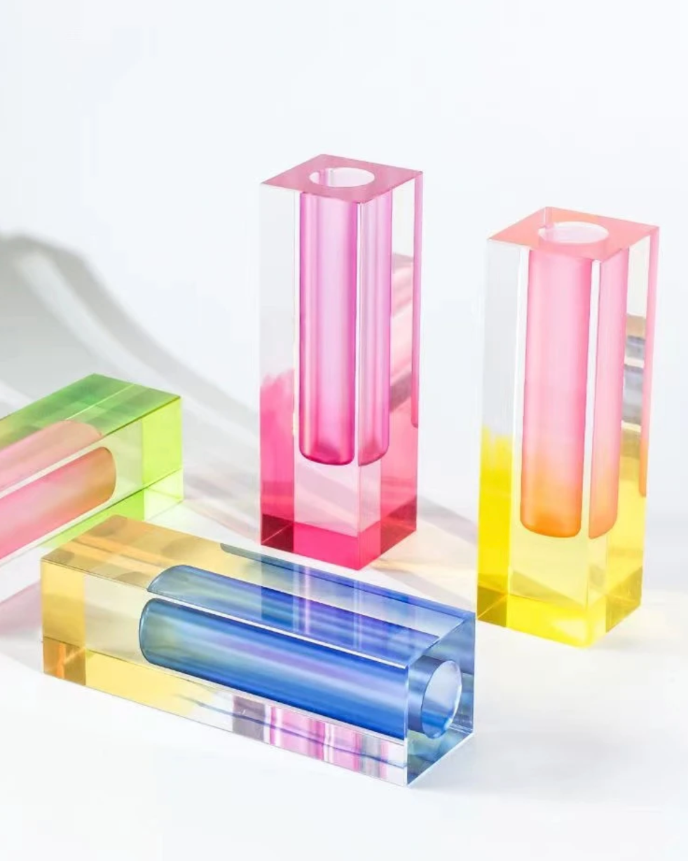 MEELANO Vanessa Vase Kollektion – Geometrisk Akryl Vase i Moderne Design