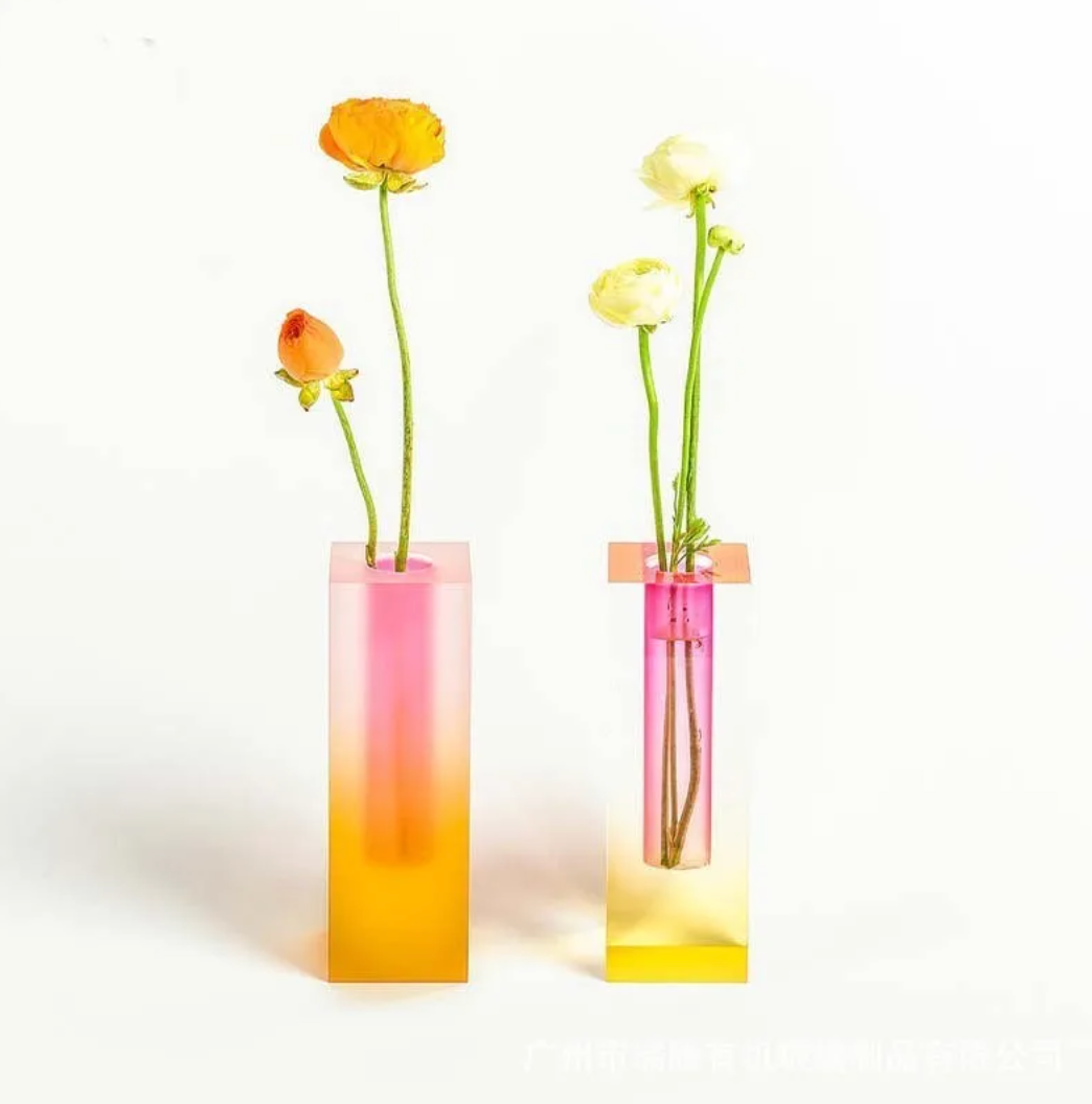 MEELANO Vanessa Vase Kollektion – Geometrisk Akryl Vase i Moderne Design